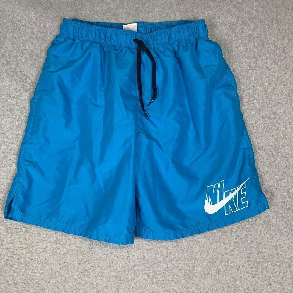 Nike Men's Size Large Blue Swim Trunks Board Shorts Athletic Fit